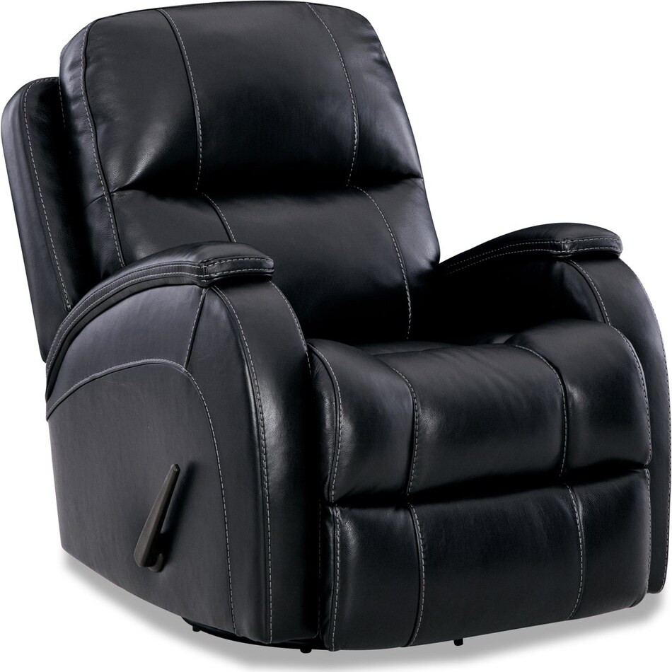 black leather recliner   
