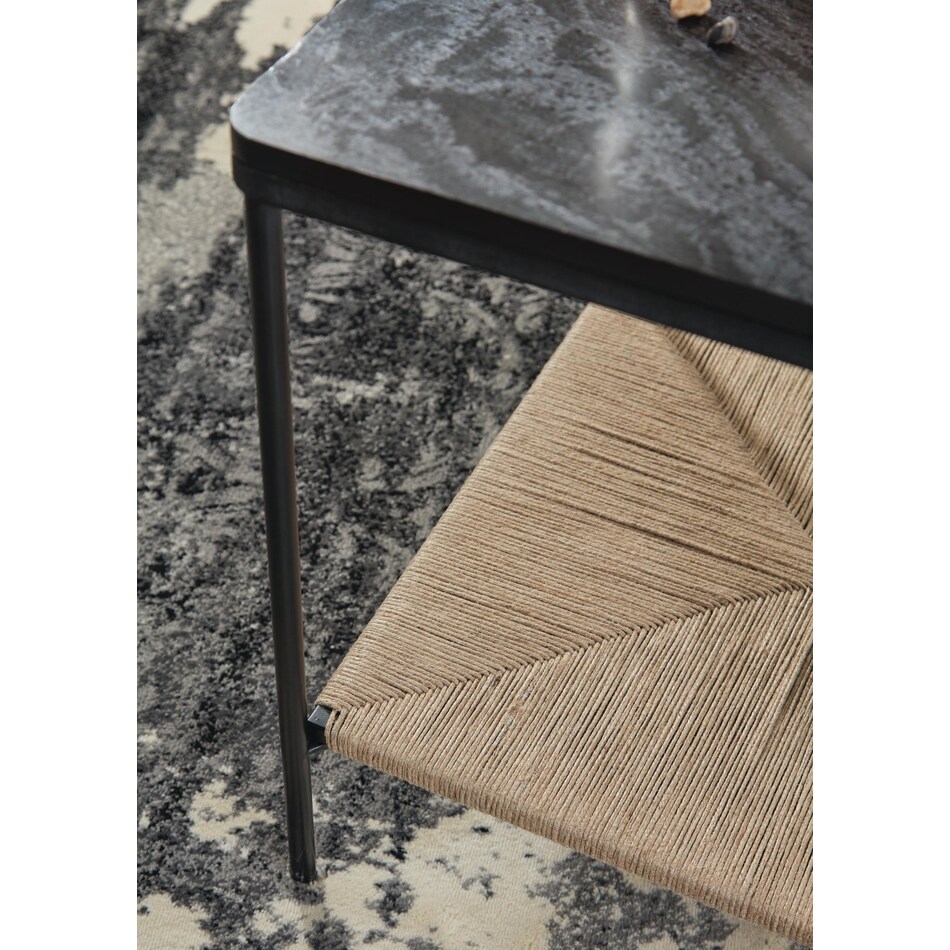 black natural occasional tables   