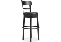 black pub tables bars and stools   