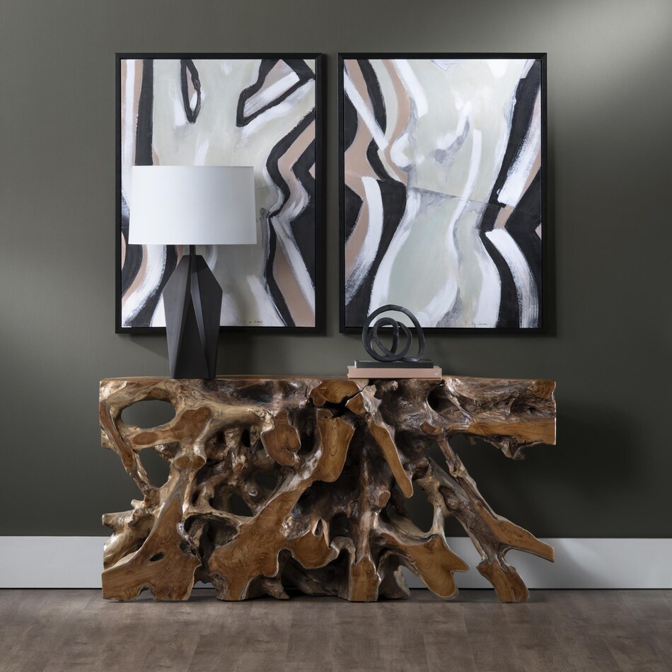 bleached tan natural wood grain wall units   