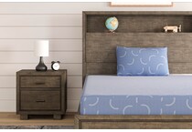 blue bedding   