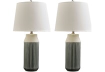 blue beige lamps   