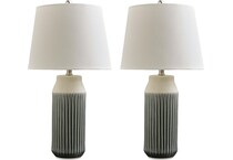blue beige lamps   