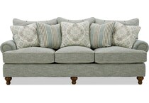 blue fabric living room groups   