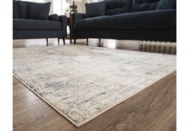 blue ivory area rugs   