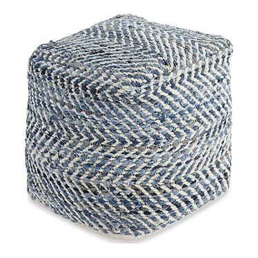 Chevron Pouf