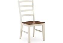 brown antique white dinettes   