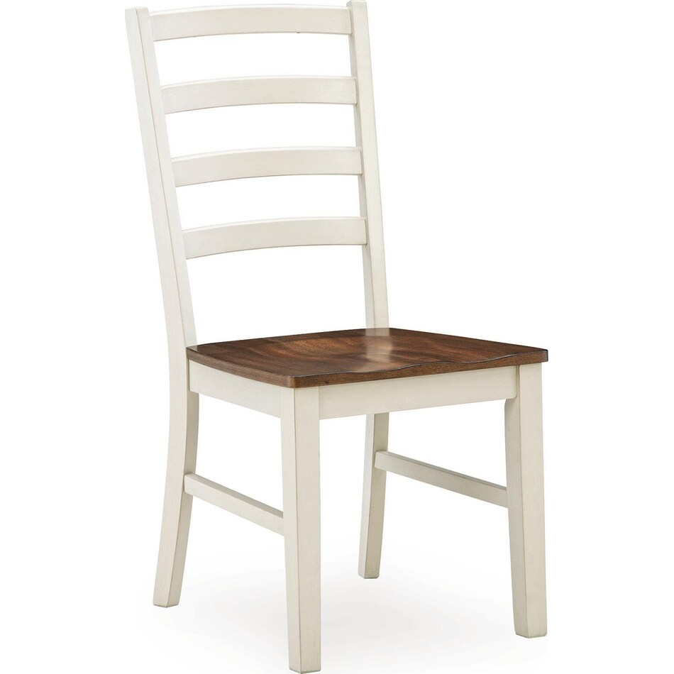 brown antique white dinettes   