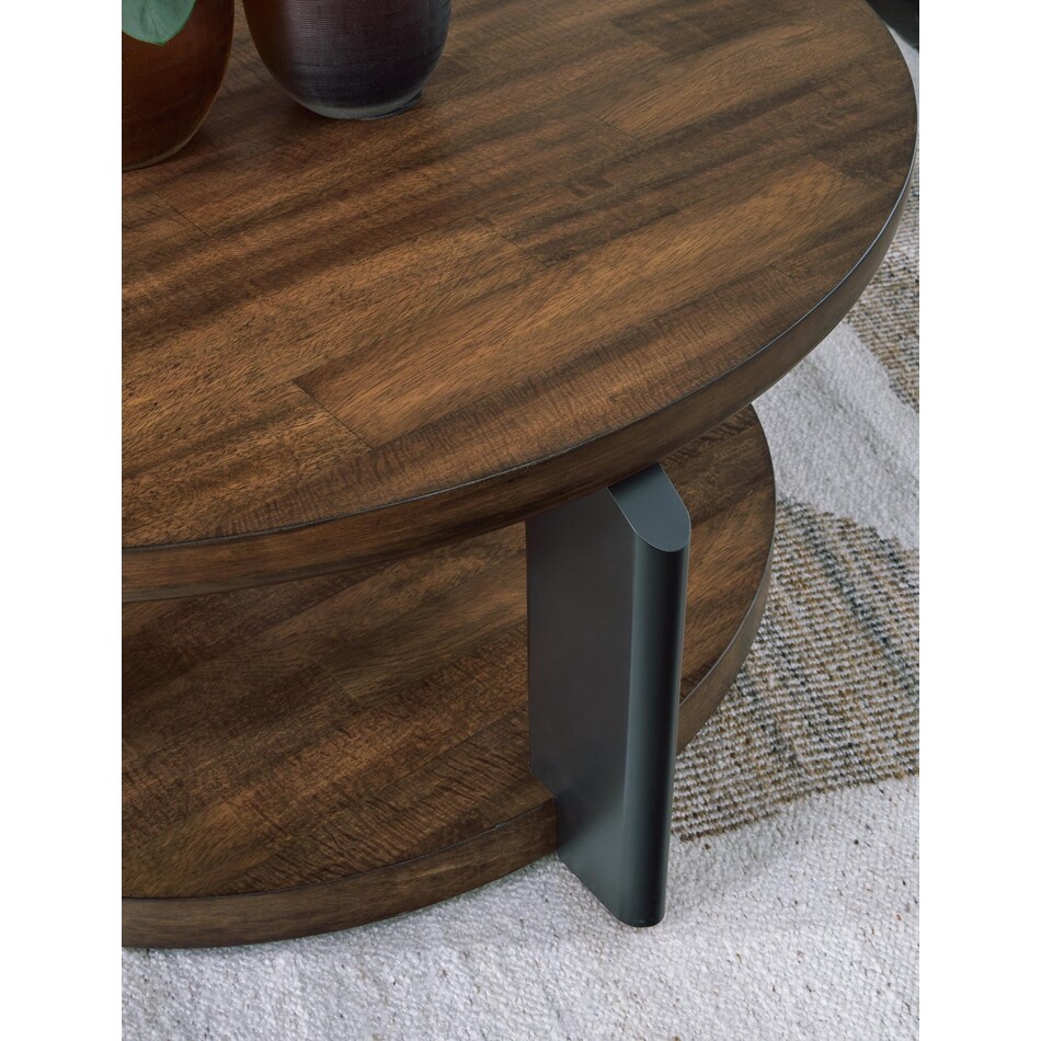 brown black occasional tables   