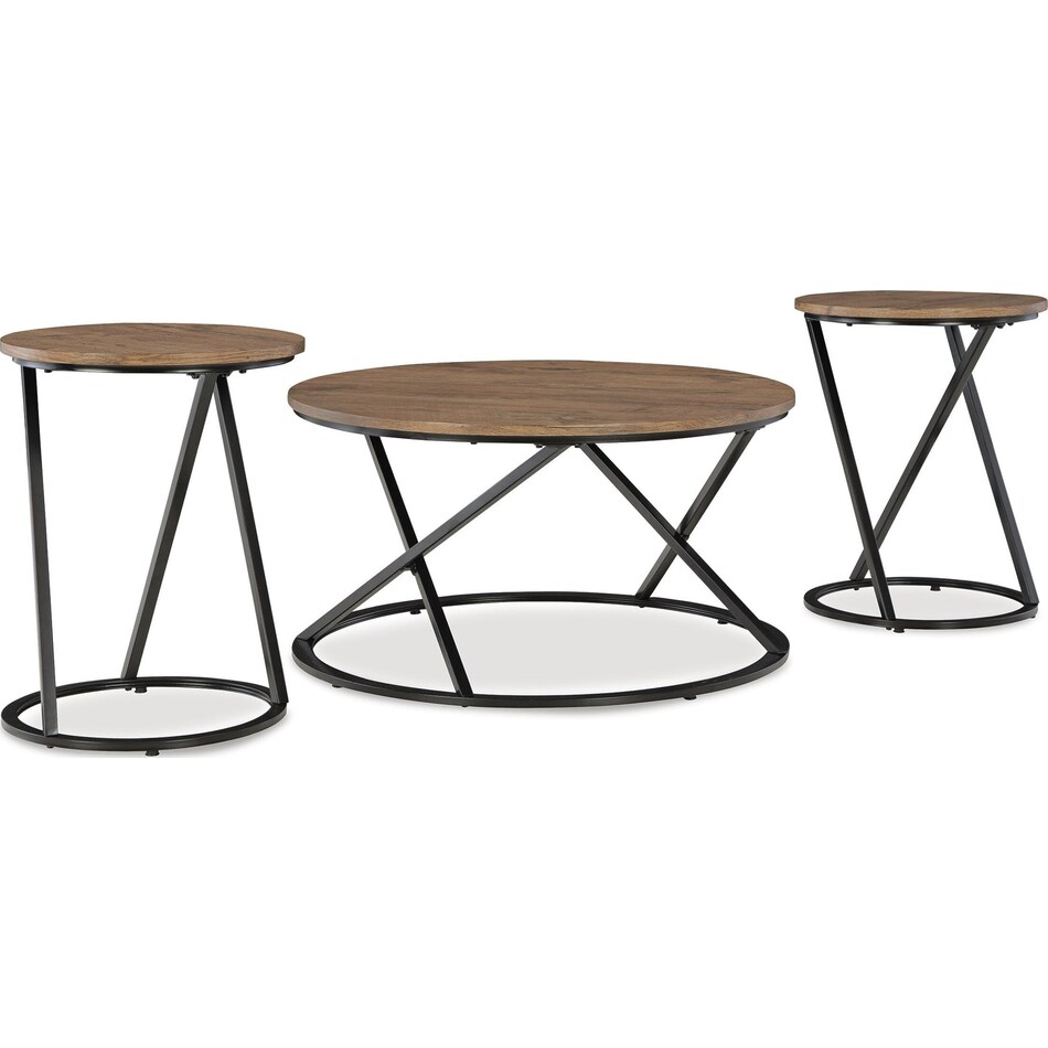 brown black occasional tables   