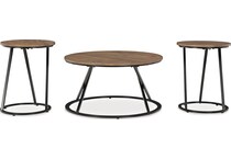 brown black occasional tables   