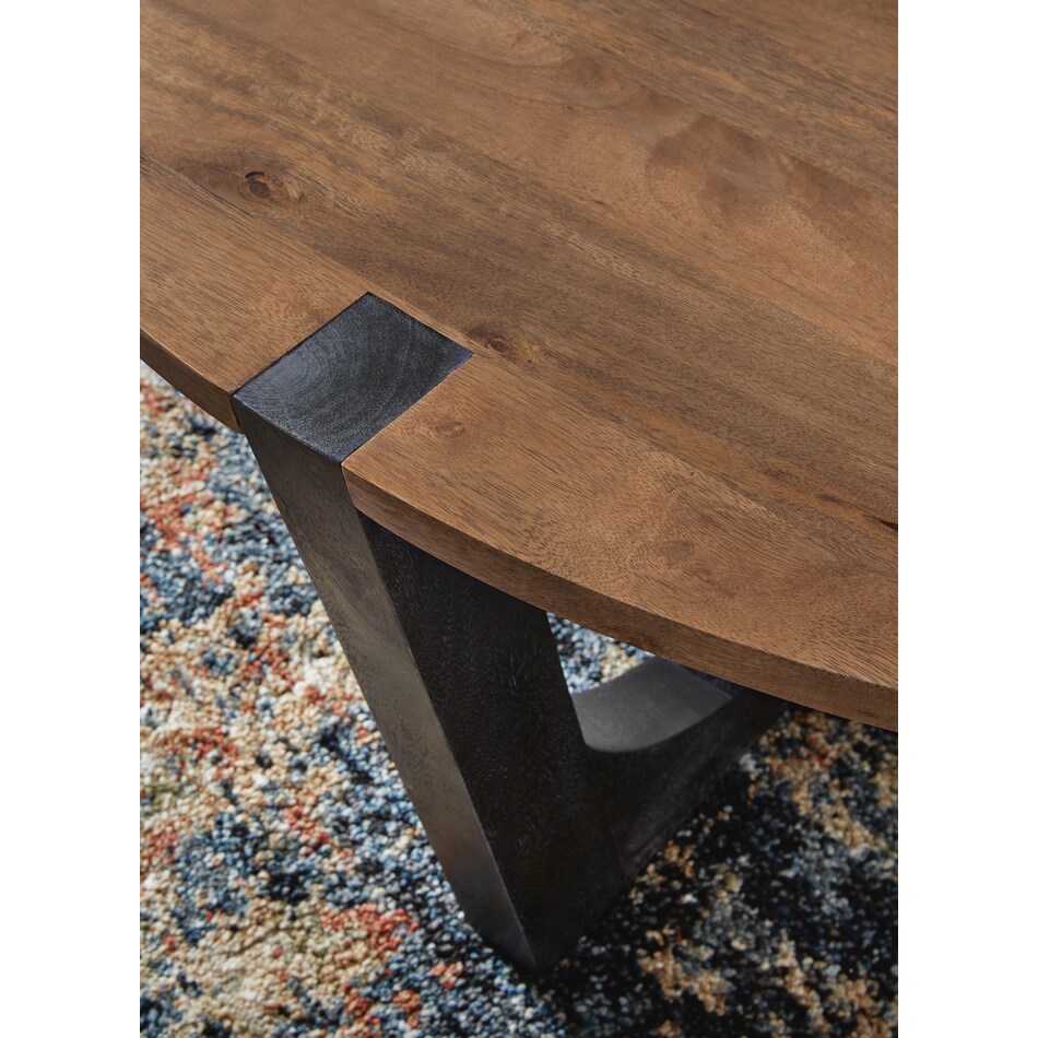 brown black occasional tables   