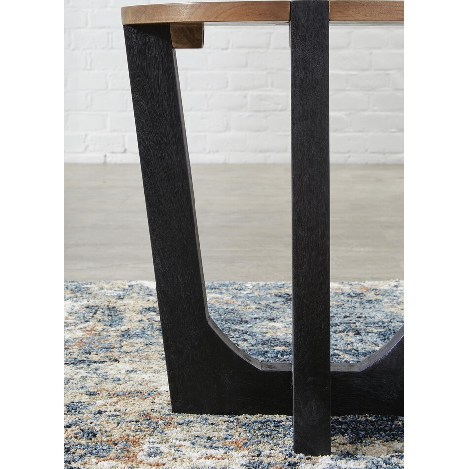 brown black occasional tables   