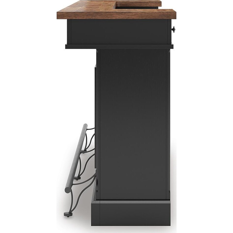 brown black pub tables bars and stools   