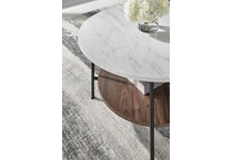 brown black white occasional tables   