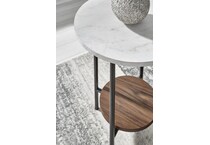 brown black white occasional tables   