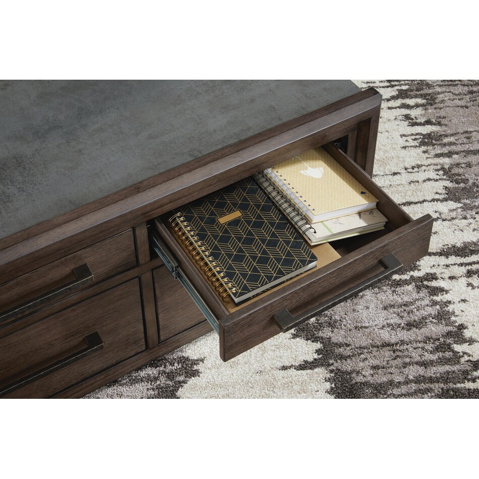 brown gray occasional tables   
