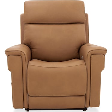 Leather Lift Chair with Power Recline, Headrest, and Lumbar