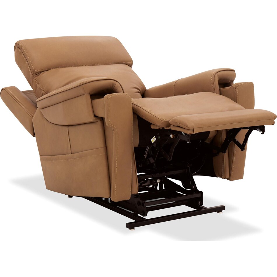 brown leather recliner   