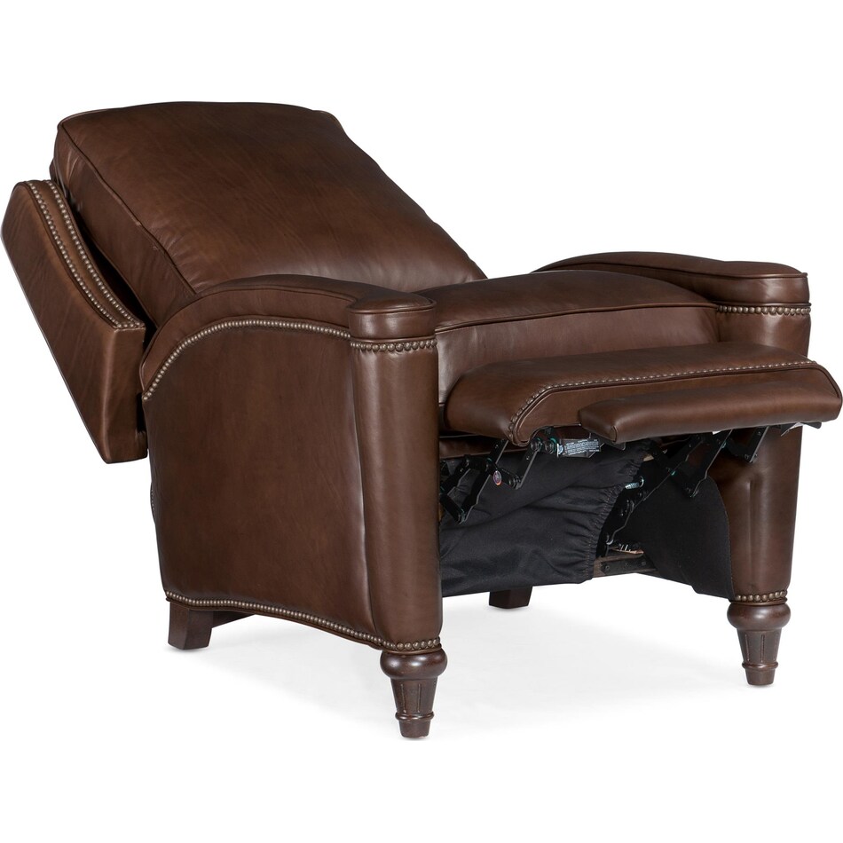 brown leather recliner   