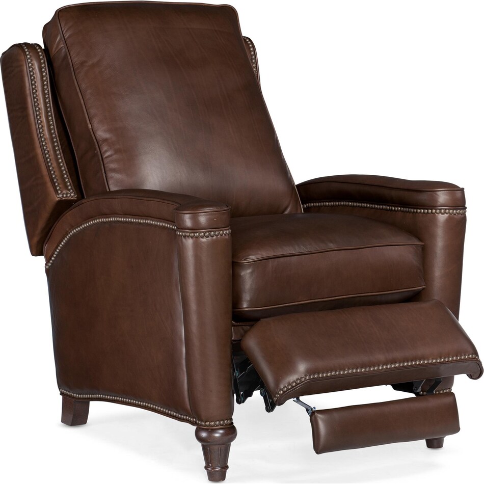 brown leather recliner   