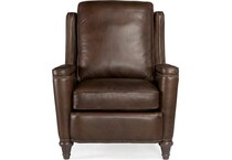 brown leather recliner   