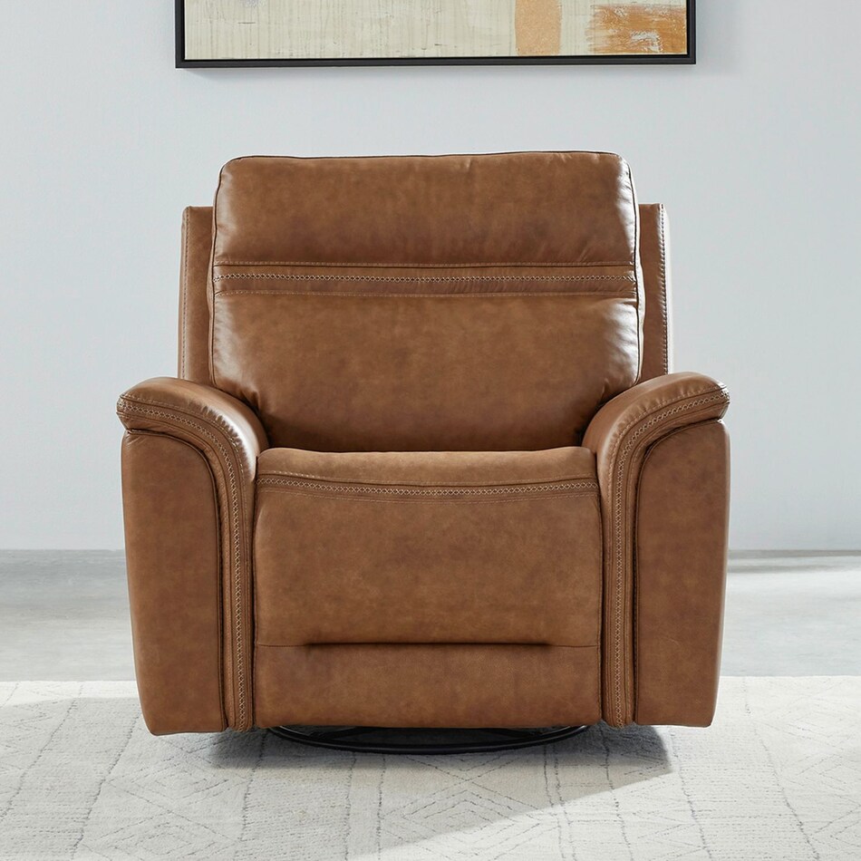 brown leather recliner   
