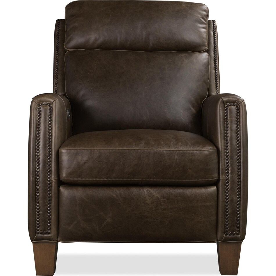 brown leather recliner   