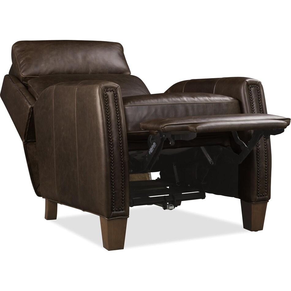 brown leather recliner   