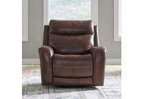 brown leather recliner   