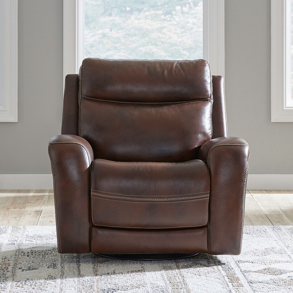 brown leather recliner   