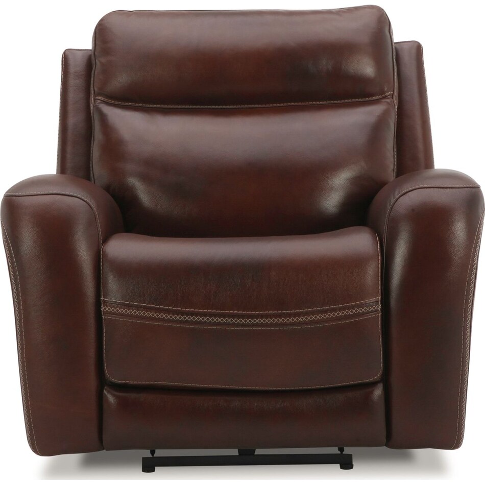 brown leather recliner   