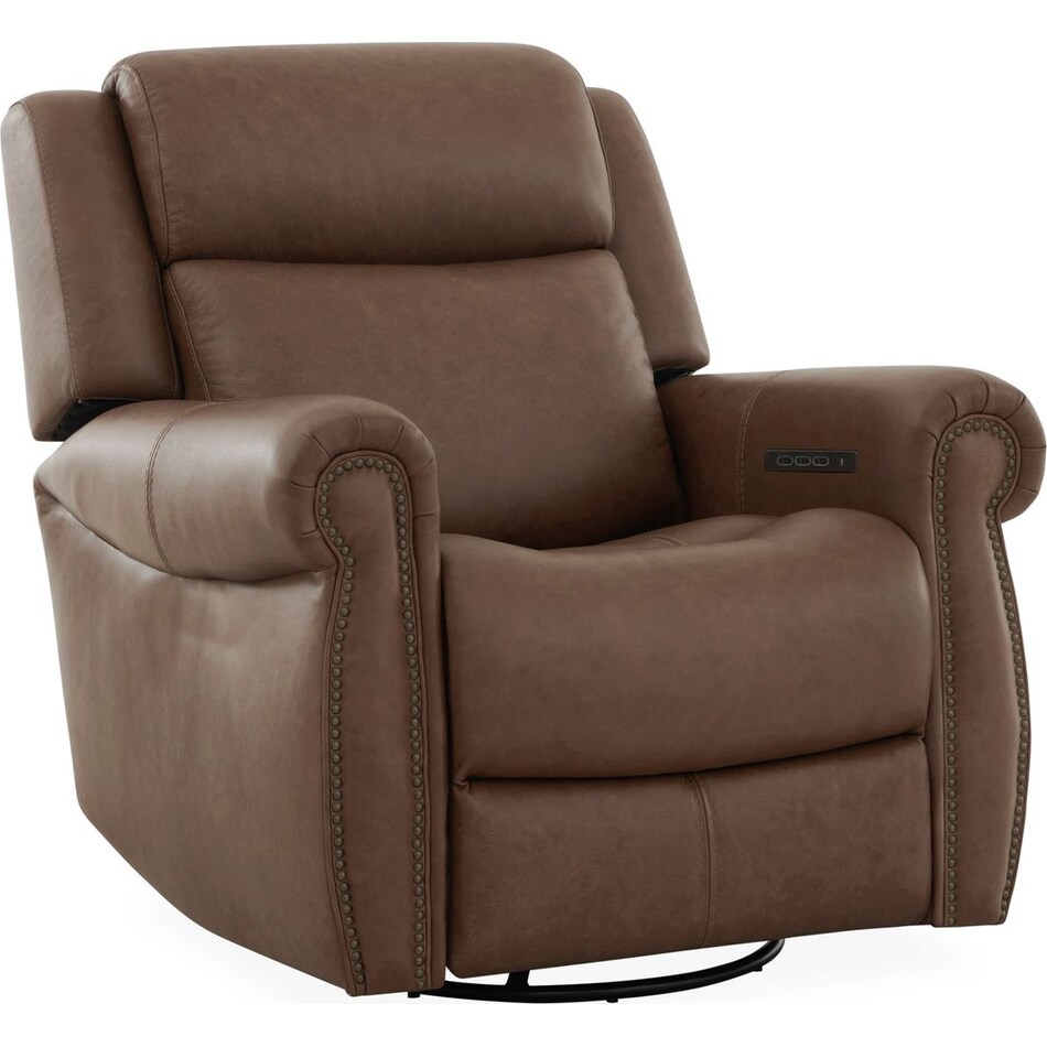 brown leather recliner   