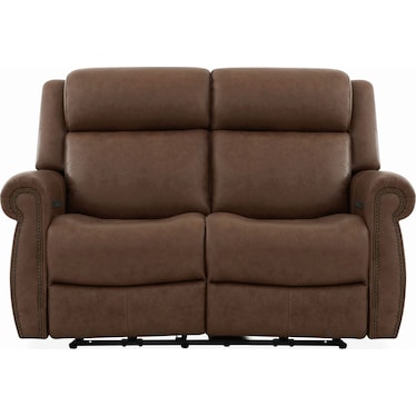 Leather Power Loveseat