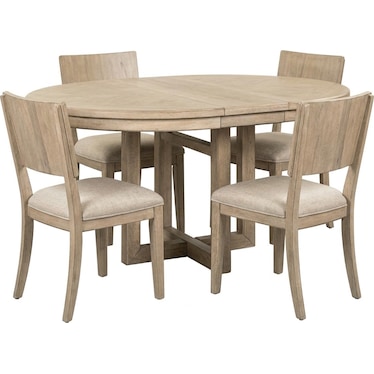 Pedestal Table with 4 Chairs