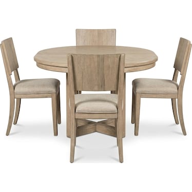 Pedestal Table with 4 Chairs