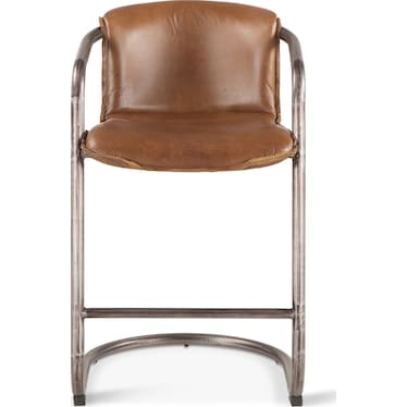 Portofino 22" Counter Chair in Berham Chestnut Top Grain Leather