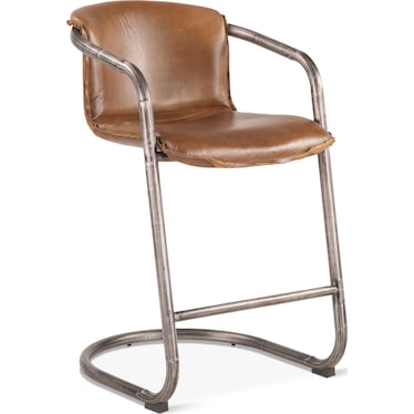 Portofino 22" Counter Chair in Berham Chestnut Top Grain Leather