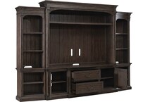brown wall units   