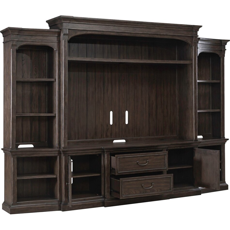 brown wall units   
