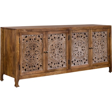 74 Inch 4 Door Accent TV Stand