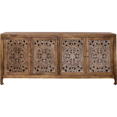 74 Inch 4 Door Accent TV Stand