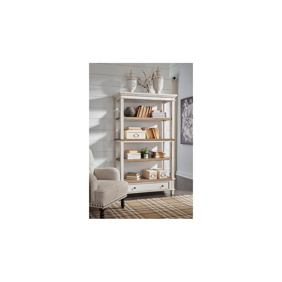 brown white wall units   