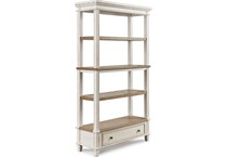 brown white wall units   