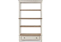 brown white wall units   