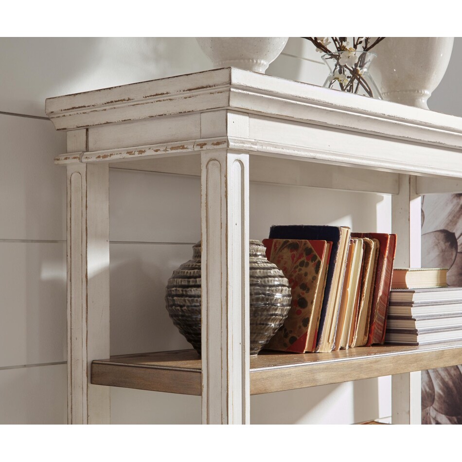 brown white wall units   