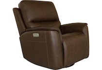 burnt umber leather recliner   