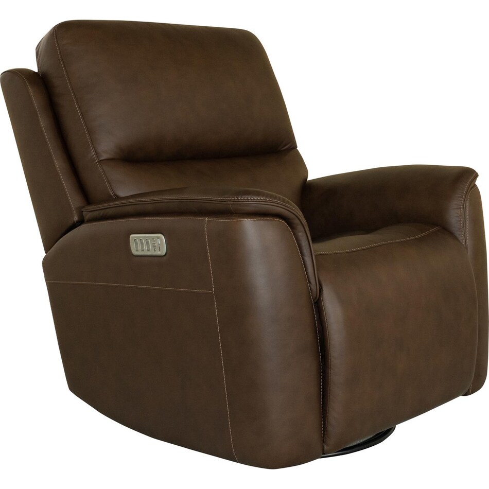 burnt umber leather recliner   