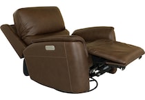 burnt umber leather recliner   