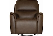 burnt umber leather recliner   